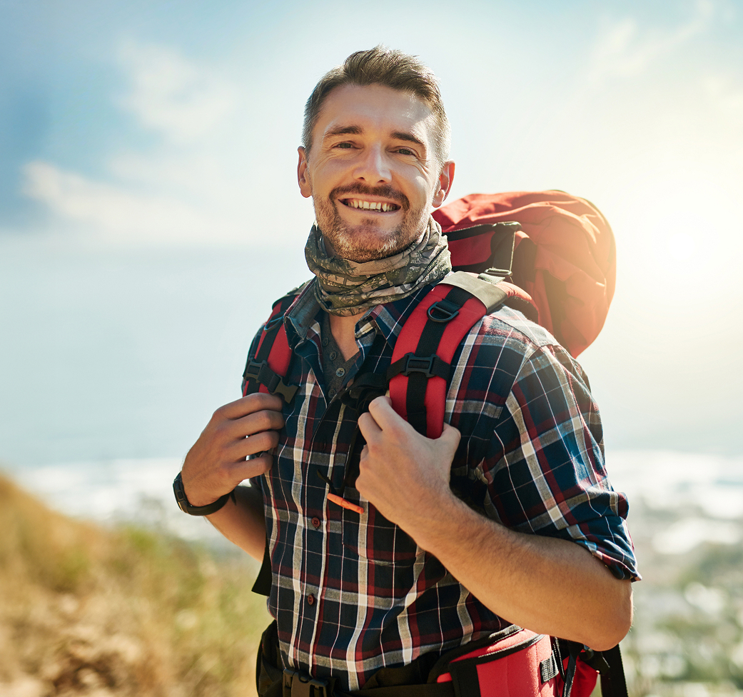 Man hiking